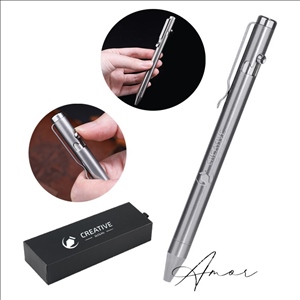 Titanium Bolt Pen with Pocket Clip